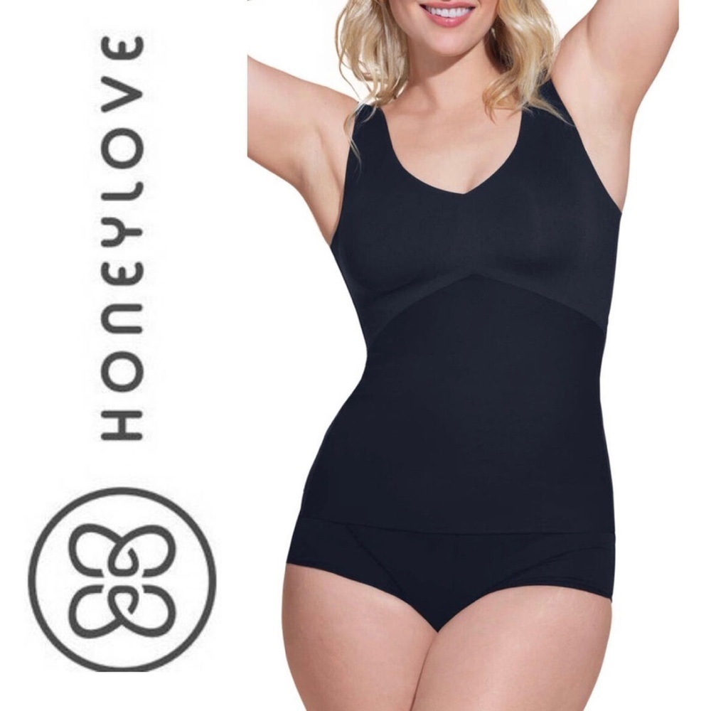 Honeylove LiftWear nylon spandex shapewear black Tank Size 3x